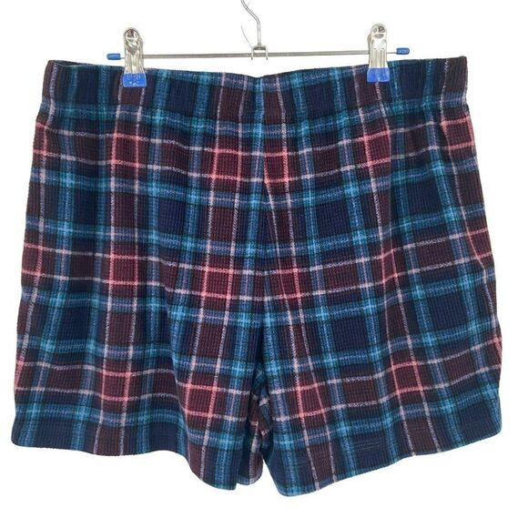 Eddie Bauer Sleepwear Plaid Womens Sleep Shorts Blue/Burgundy Large - Picture 5 of 7